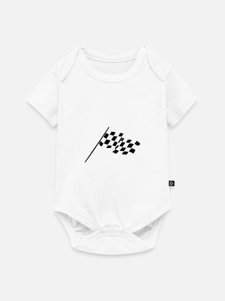 Zielflagge - Baby Premium Kurzarmbody - Weiß
