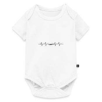 Trompette battement de coeur Cadeau de trompette - Body à manches courtes Premium Bébé - blanc - Devant