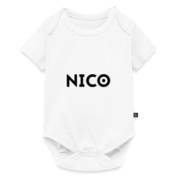 First name Nico - Baby Premium short-sleeve bodysuit - white - Front