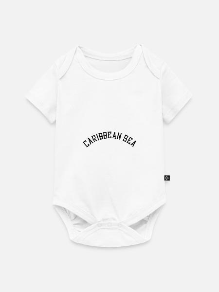 Caribbean Sea - Baby Premium Kurzarmbody - Weiß
