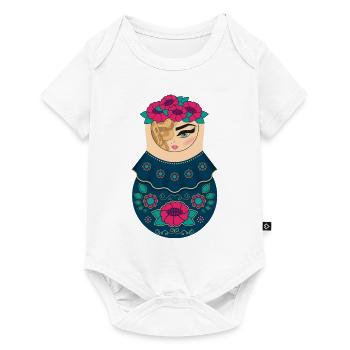 Matroschka Edita - Baby Premium Kurzarmbody - Weiß - Vorne