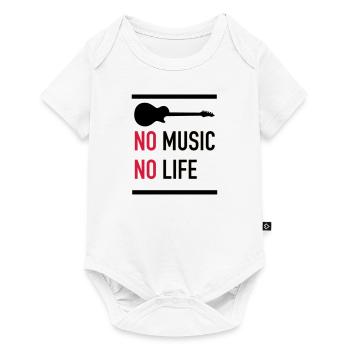 Pas de musique pas de vie - Body à manches courtes Premium Bébé - blanc - Devant