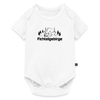 Fichtelgebirge mit Hütte Schneeberg Ochsenkopf - Baby Premium Kurzarmbody - Weiß - Vorne