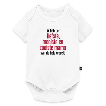 liefste mooiste coolste mama v1 - Premium babyrompertje met korte mouwen  - wit - Voor