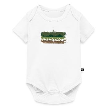 Fichtelgebirge Kösseine Schneeberg Ochsenkopf grün - Baby Premium Kurzarmbody - Weiß - Vorne