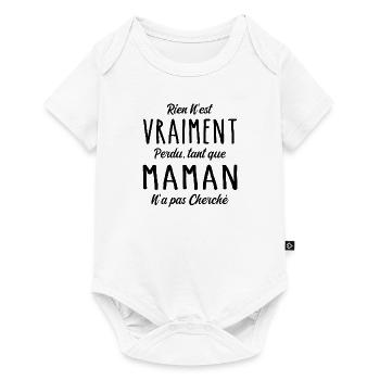 Maman n'a pas cherché Cadeau Humour - Body à manches courtes Premium Bébé - blanc - Devant