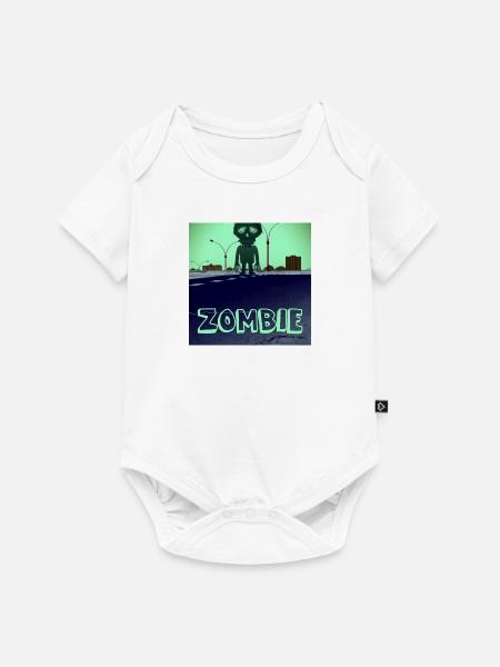 Surreales Zombiedesign - Baby Premium Kurzarmbody - Weiß
