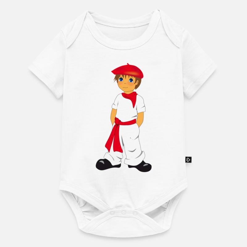 P'tit Basque - Baby Premium Kurzarmbody - Weiß
