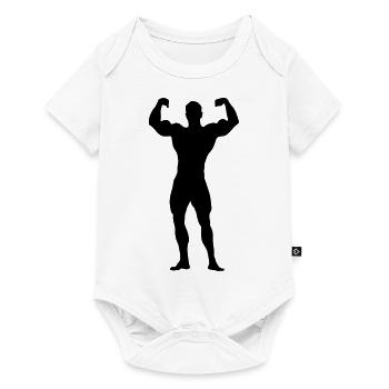 bodybuilder - Baby Premium Kurzarmbody - Weiß - Vorne