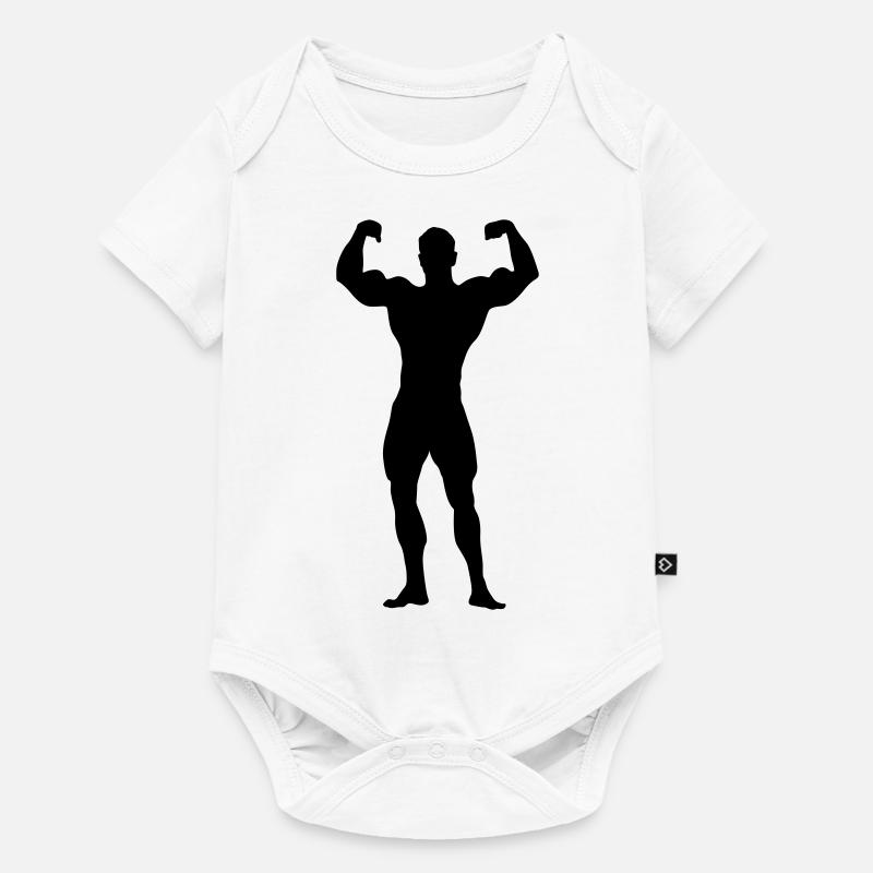 bodybuilder - Baby Premium short-sleeve bodysuit - white
