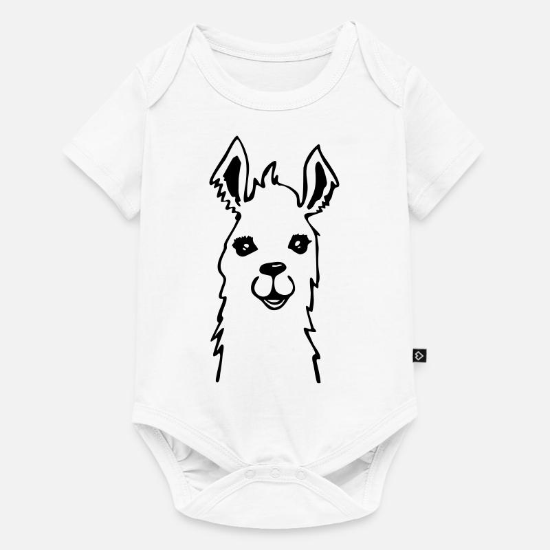 Llama llama alpaca cute drawing - Baby Premium short-sleeve bodysuit - white