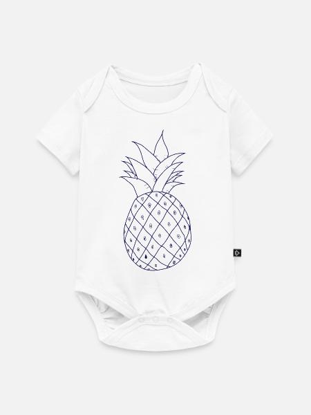 Ananas - Baby Premium Kurzarmbody - Weiß
