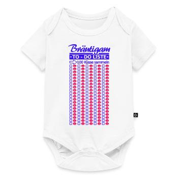 Junggesellen Abschied JGA 100 Küsse Fun Motiv - Baby Premium Kurzarmbody - Weiß - Vorne