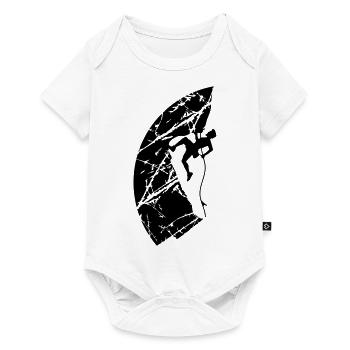 Cracks climbing rope man - Baby Premium short-sleeve bodysuit - white - Front