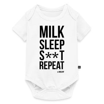 Milkin' - Repeat - Breastfeeding - Body à manches courtes Premium Bébé - blanc - Devant
