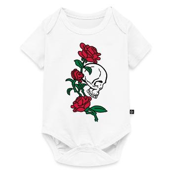 skull and roses es123 - Baby Premium short-sleeve bodysuit - white - Front