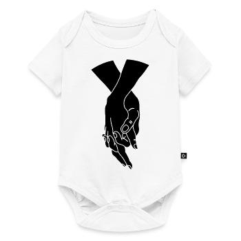Hände Paar Liebe - Baby Premium Kurzarmbody - Weiß - Vorne