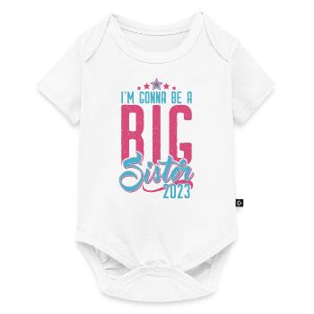 Baby Pregnancy Girl Big Sister 2023 - Baby Premium short-sleeve bodysuit - white - Front