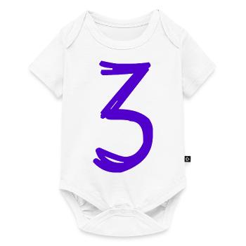 3 YEARS. 3RD ANNIVERSARY. BIRTHDAY 3 YEARS. 3 - Baby Premium short-sleeve bodysuit - white - Front