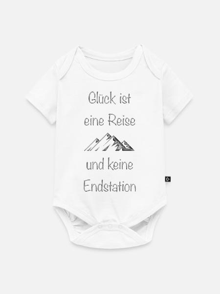 glück - Baby Premium Kurzarmbody - Weiß