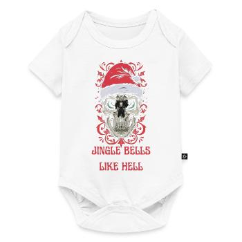 Conception de crâne de Noël : Jingle Bells comme l’enfer - Body à manches courtes Premium Bébé - blanc - Devant
