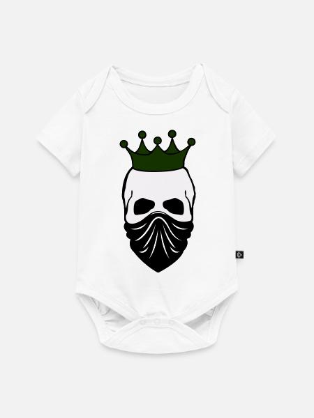 skull bandit king 02 - Baby Premium Kurzarmbody - Weiß
