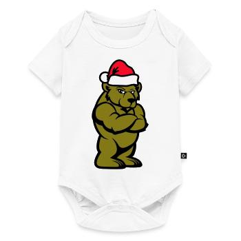 Bear Comic Christmas - Baby Premium short-sleeve bodysuit - white - Front