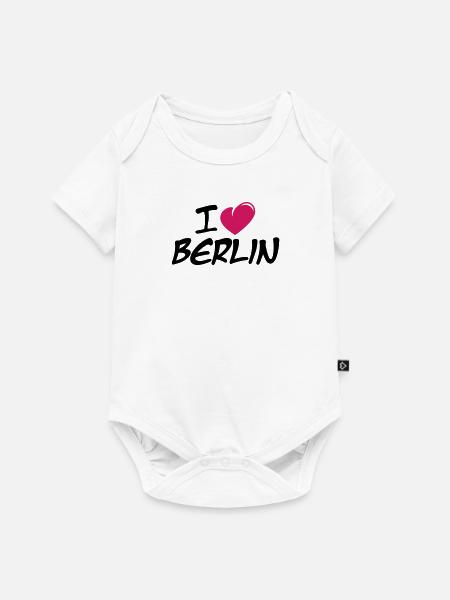 I love Berlin / Ich liebe Berlin - Baby Premium Kurzarmbody - Weiß
