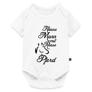 Klasse Mann - Rassepferd Geschenk - Baby Premium Kurzarmbody - Weiß - Vorne