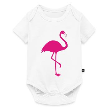 Flamingo pink summer sun beach - Body à manches courtes Premium Bébé - blanc - Devant