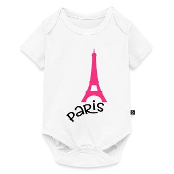 Paris - Baby Premium Kurzarmbody - Weiß - Vorne