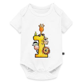 Erster Geburtstag - Baby Premium Kurzarmbody - Weiß - Vorne