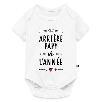 Papy Papi Grand-Père Retraite famille - Body à manches courtes Premium Bébé - blanc - Devant