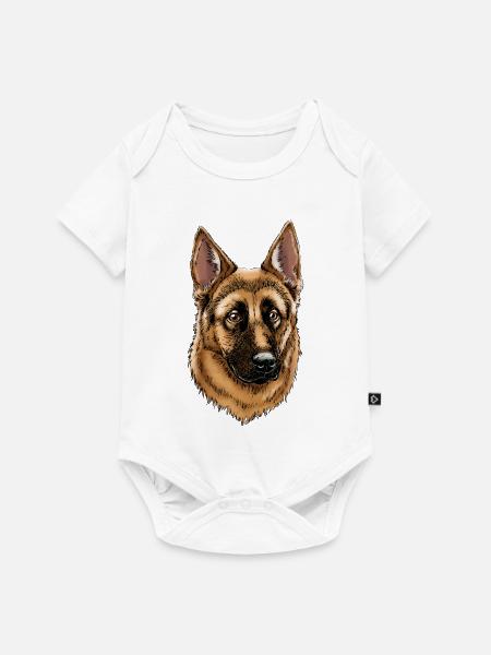 German Shepherd - Baby Premium Kurzarmbody - Weiß