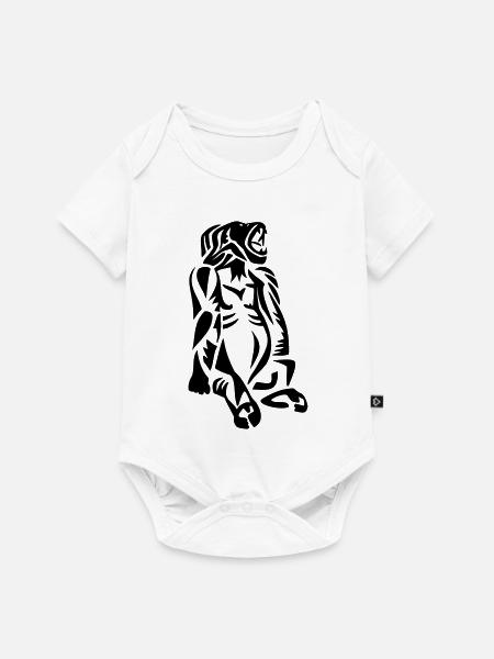 Gorilla - Baby Premium Kurzarmbody - Weiß