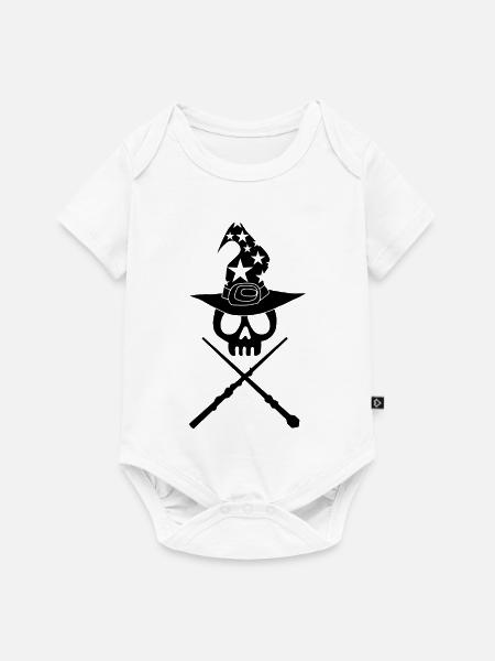 Schädel des Schwarzmagiers - Baby Premium Kurzarmbody - Weiß