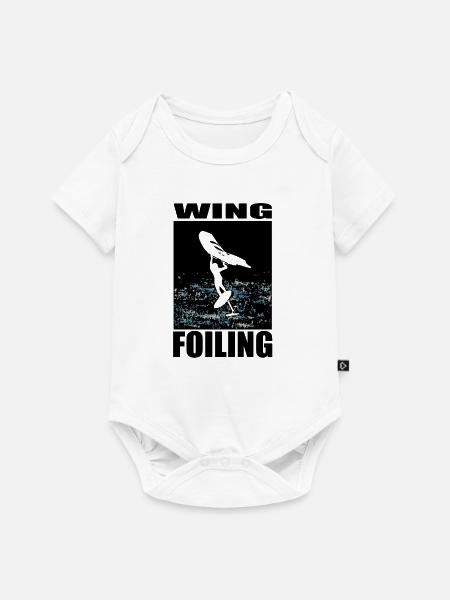 wingfoiler - Baby Premium Kurzarmbody - Weiß