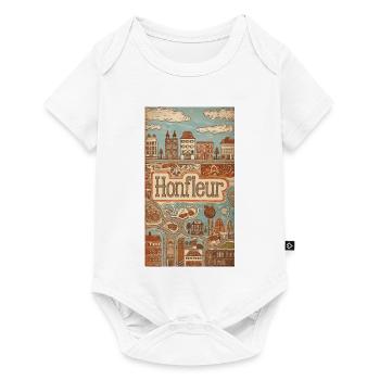Honfleur Vintage Harbor Sketch France - Baby Premium short-sleeve bodysuit - white - Front