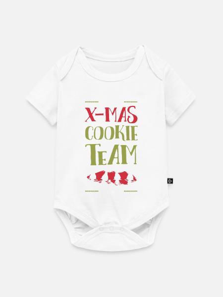 X-Mas Kekse Team - Baby Premium Kurzarmbody - Weiß