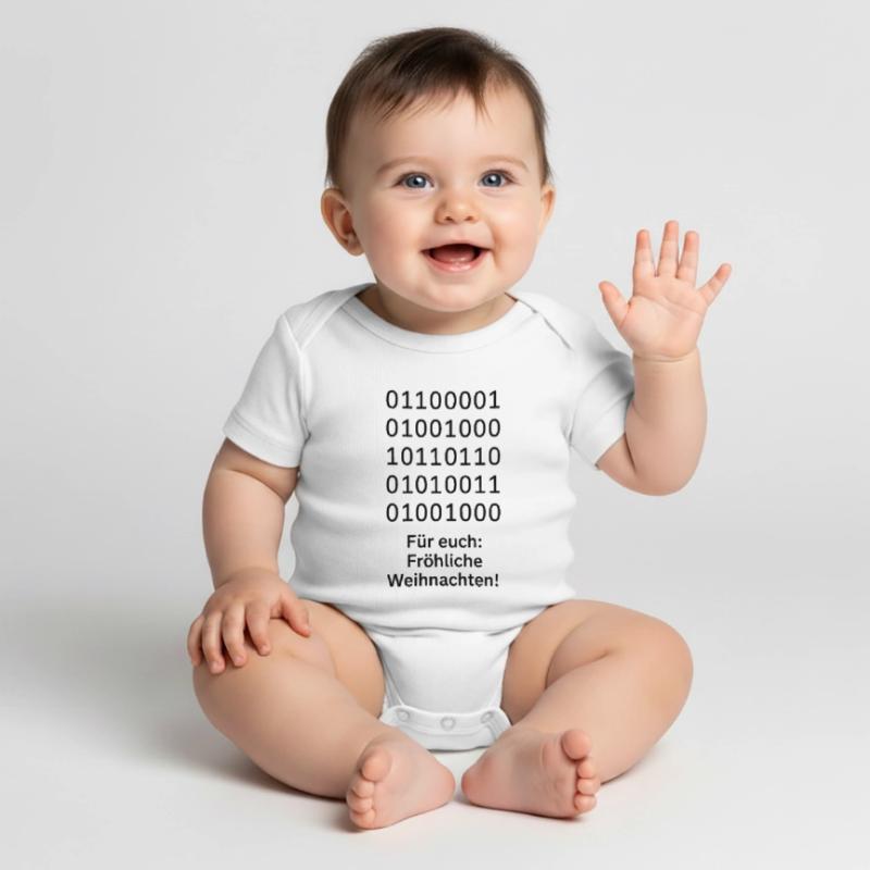 Binary Code Christmas Magic Baby Premium short-sleeve bodysuit