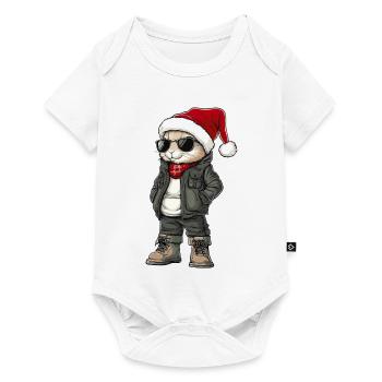Noël Bunny Hiver - Body à manches courtes Premium Bébé - blanc - Devant