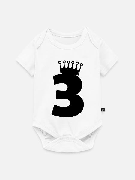 3_krone - Baby Premium Kurzarmbody - Weiß