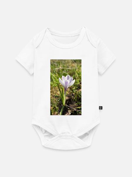 Krokus - Baby Premium Kurzarmbody - Weiß