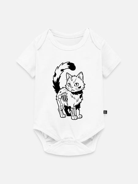 Zombie-Katze - Baby Premium Kurzarmbody - Weiß