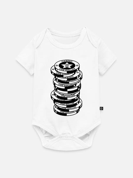 Kasino - Baby Premium Kurzarmbody - Weiß