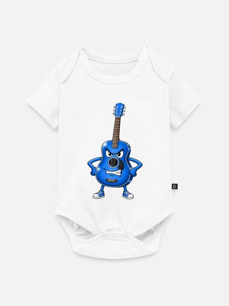 Gitarre böser Blick - Baby Premium Kurzarmbody - Weiß