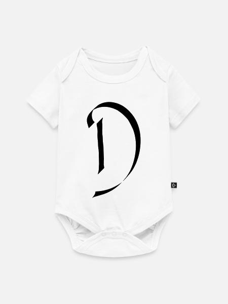 Buchstabe D - Baby Premium Kurzarmbody - Weiß