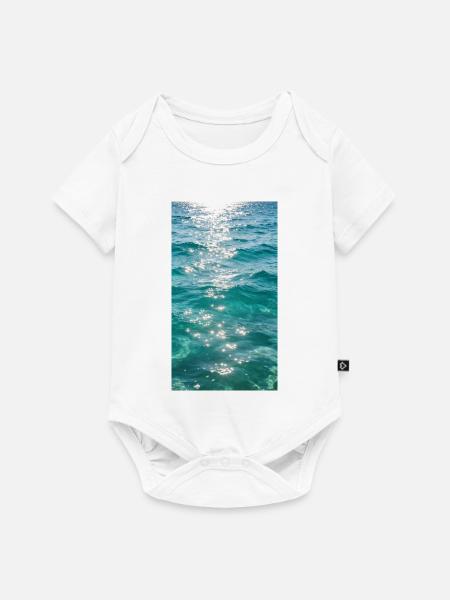 Wellen, Sonnenlicht, Reflexion, Ästhetik - Baby Premium Kurzarmbody - Weiß
