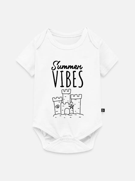 Summer Vibes Sandburg - Baby Premium Kurzarmbody - Weiß