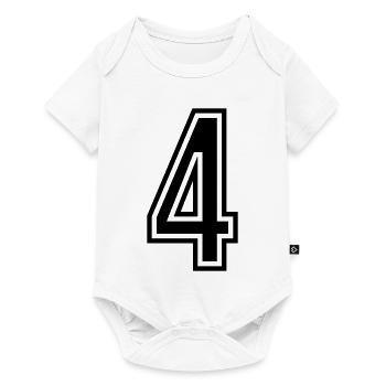 4 Symbole numérique - Body à manches courtes Premium Bébé - blanc - Devant